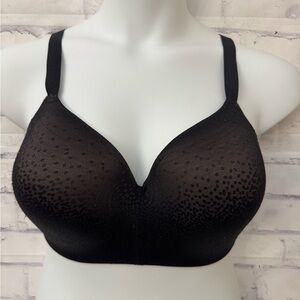 Wacoal Bra 38DDD Back‎ Appeal Wirefree Contour Black 856303 Smoothing